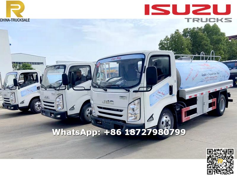 【June,2022】To Haiti - 4 sets 5000L JMC stainless steel drinking water tanker truck