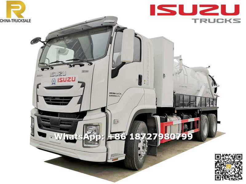 【May,2022】To Myanmar - 4 sets ISUZU GIGA 16000L sewage pump truck and ISUZU 8000L gully emptier