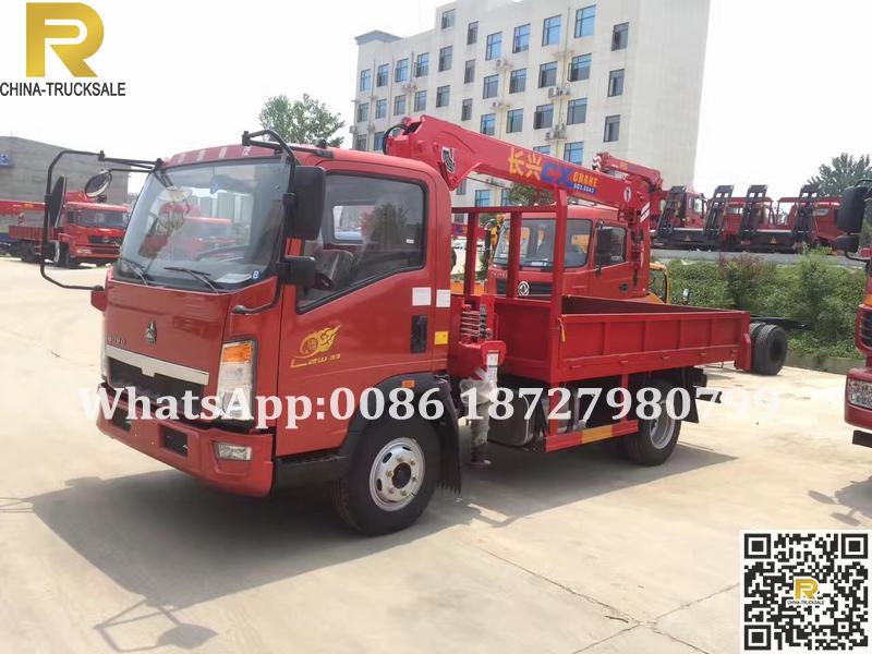 HOWO truck mounted crane 4tons