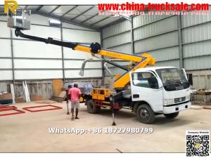 VIDEO- Angolan customer got his 16M aerial work platform truck and learned to operate it