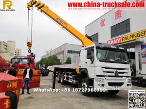 VIDEO- to Bolivia SINOTRUK HOWO truck crane 10tons 12tons pre-departure test