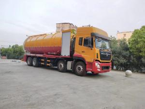 12 wheels 30000L vacuum sewage tank truck Dongfeng 