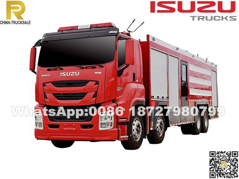 8X4 ISUZU dry powder water foam fire engine