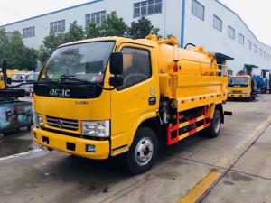 DONGFENG 6000L combined vacuum sewage suction jet truck 