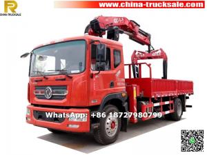 Dongfeng truck with brick grabber crane 6tons