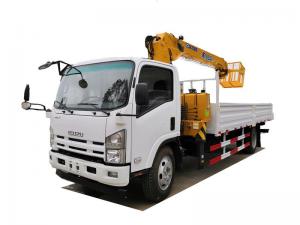 Japan ISUZU 5ton crane truck with man lift bucket