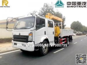 SINOTRUK HOWO double row truck crane 3 tons