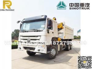 6X4 HOWO dumper truck with crane