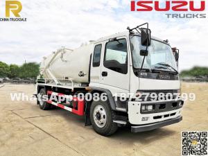 TO Mongolia ISUZU 10000L jetting vacuum sewage truck