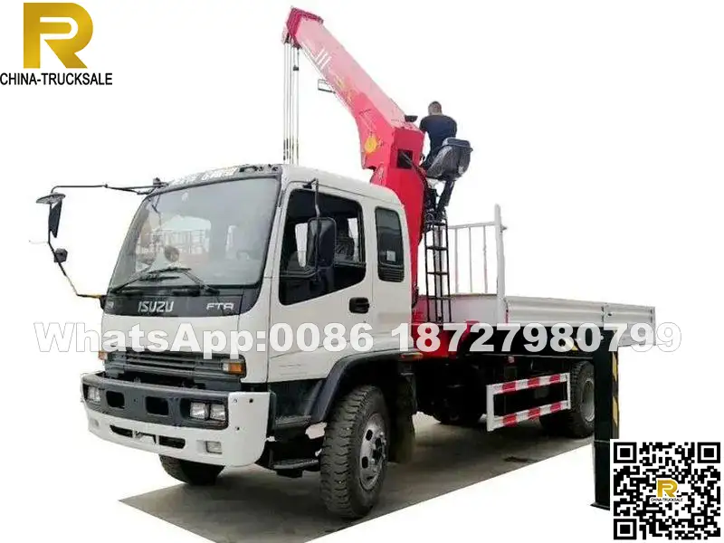To Angola ISUZU truck with Palfinger crane